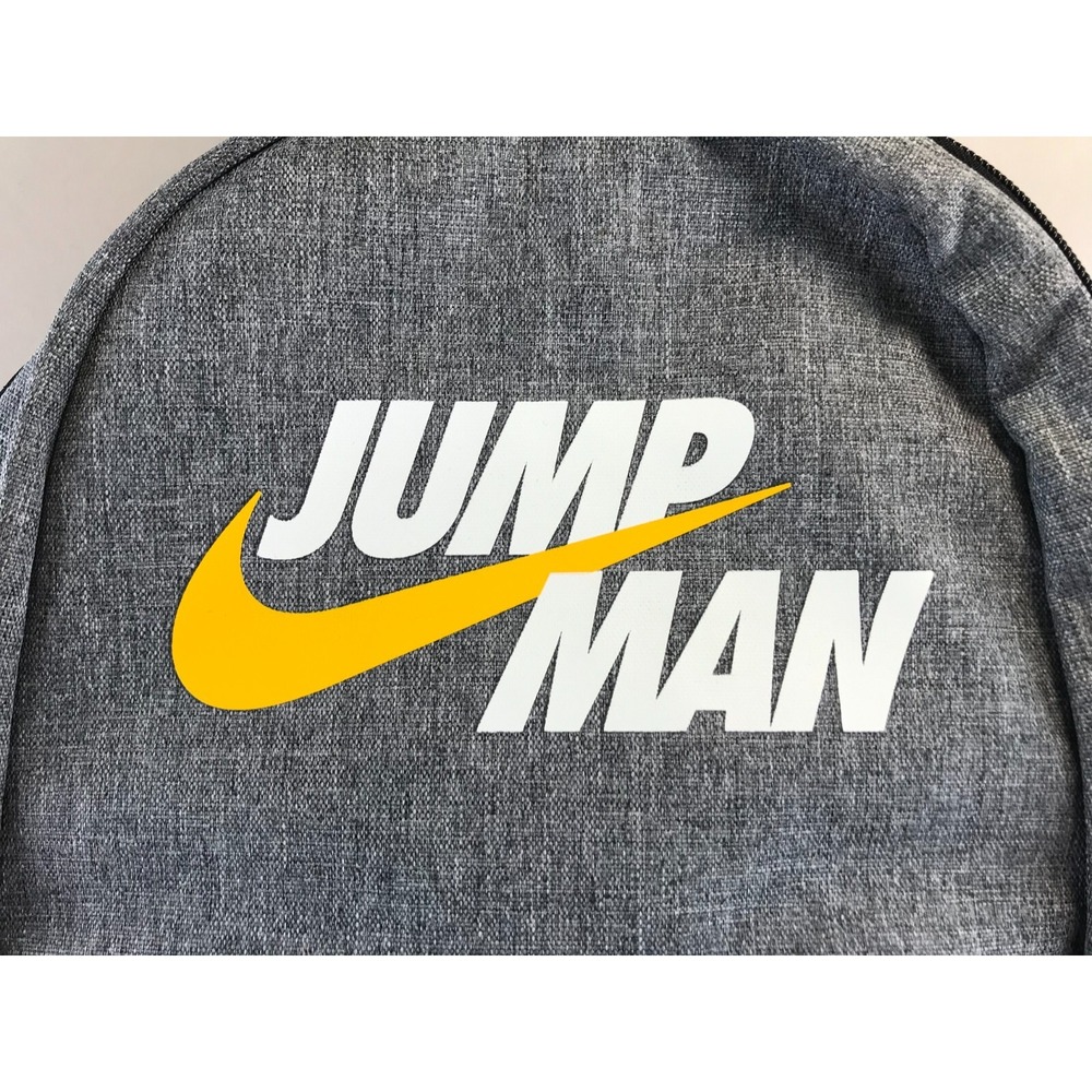 NEW NIKE AIR JORDAN JUMPMAN BACKPACK GRAY 13"LAPTOP STORAGE BLACK SCHOOL BAG - Picture 2 of 14